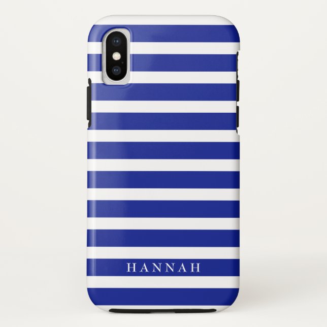 Personalisierte Streifen Case-Mate iPhone Hülle (Rückseite)