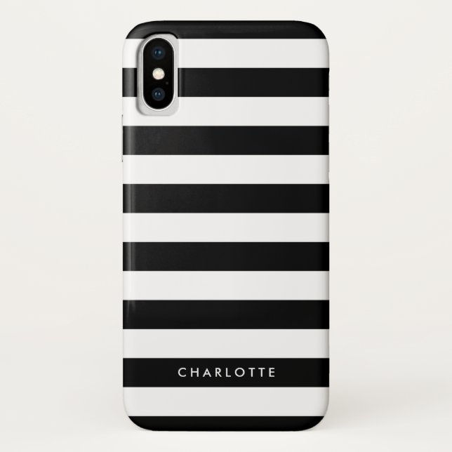 Personalisierte Streifen Case-Mate iPhone Hülle (Rückseite)