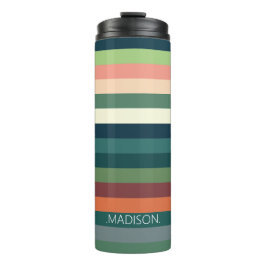 Personalisierte Streifen Thermosbecher