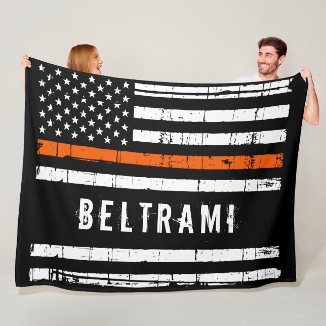 Personalisierte Such-Rettung für das Thin Orange L Fleecedecke (Beispiel)
