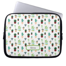 Personalisierte Sukkulenten-Cacti-Laptoptasche