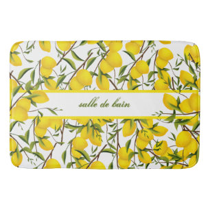 Personalisierte Summery Citrus Lemon Tree Branches Badematte