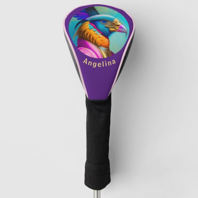 Personalisierte Super Birdie Golf Head Cover Golf Headcover (Vorderseite)