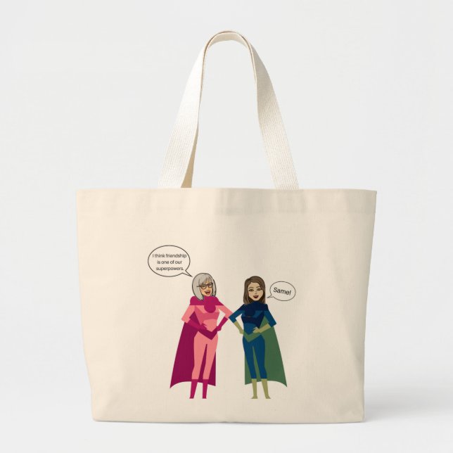 Personalisierte Super Friends Tote Bag Jumbo Stoffbeutel (Vorne)