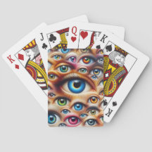 Personalisierte Surreal Eyes Spielkarten