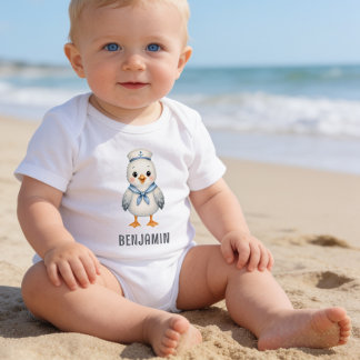 Personalisierte süße Baby-Möwe Baby Strampler