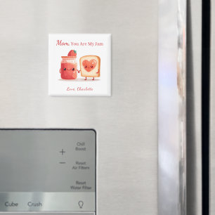 Personalisierte süße Erdbeer-Marmelade zum Muttert Magnet