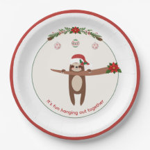 Personalisierte süße Faultier-Weihnachtsfeier