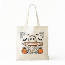 Personalisierte süße Halloween-Geist-Lehrertasche