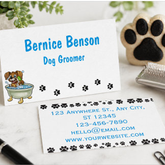Personalisierte Süße Hundetrimmerin Pet Grooming Visitenkarte