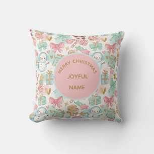 Personalisierte Süße Pastell Kawaii Weihnachten Ma Kissen