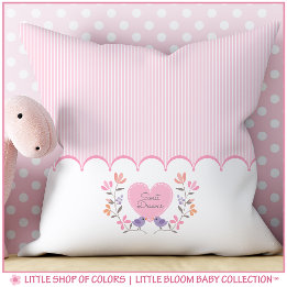 Personalisierte süße Träume Florale Baby Mädchen Kissen