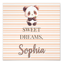 Personalisierte Süße Träume vom niedlichen Panda Fotodruck
