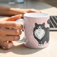 Personalisierte süße Tuxedo-Katzenmutter