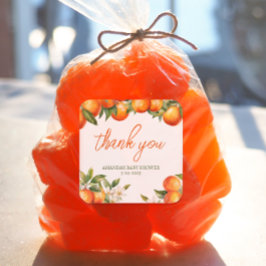 Personalisierte Süsse Vielen Dank Quadratischer Aufkleber