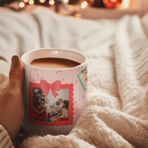 Personalisierte süße Weihnachtsfotocollage Jumbo-Tasse