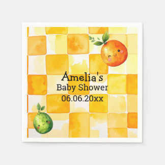 Personalisierte süße Zitrusfrucht-Baby-Shower-Serv Serviette