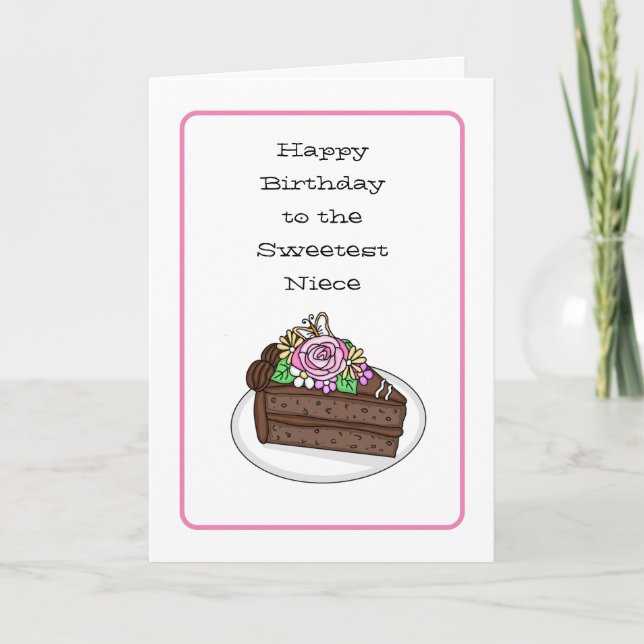 Personalisierte Sweet Birthday Card für Nichte Karte (Vorderseite)