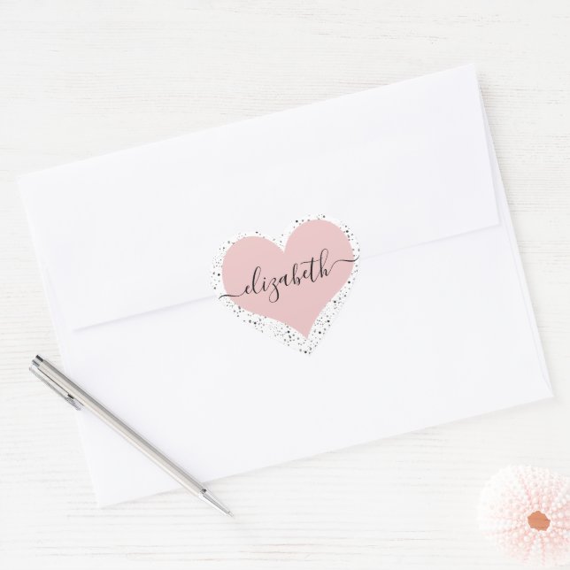 Personalisierte Sweetheart Herz-Aufkleber (Umschlag)