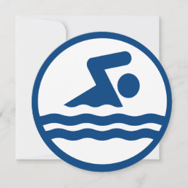 Personalisierte Swim Round Stationary Card Mitteilungskarte