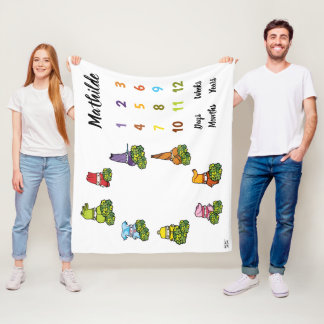 Personalisierte Tage Wochen Monate Alter Meilenste Fleecedecke