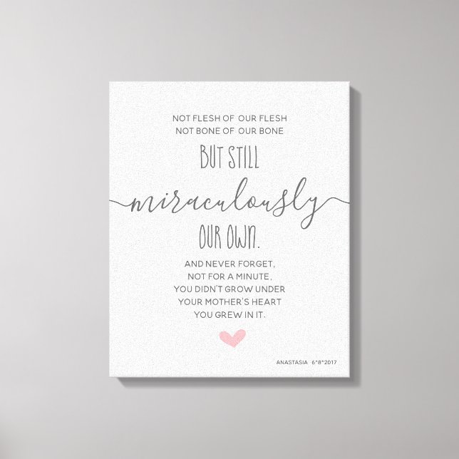 Personalisierte Tagesgeschenke für benutzerdefinie Leinwanddruck (Vorderseite)