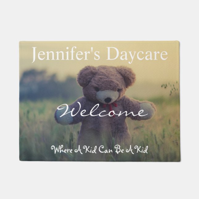 Personalisierte Tageszeit Fußmatte (Vorderseite)