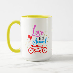 Personalisierte Tandem-Bike-Liebe ist überall Tasse