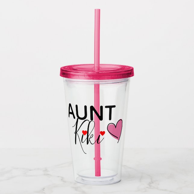 Personalisierte Tante Cup Acryltrinkbecher (Vorderseite)