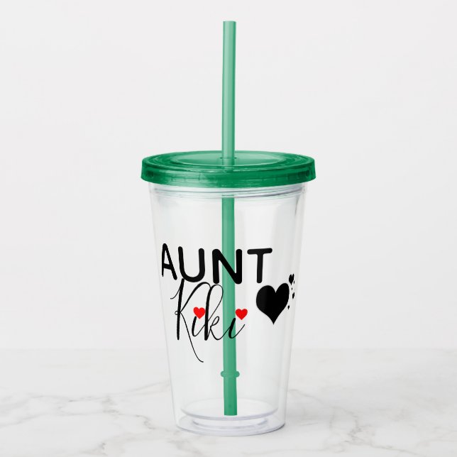 Personalisierte Tante Cup Acryltrinkbecher (Vorderseite)