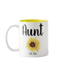 Personalisierte Tante Est. Farbige Sonnenblume