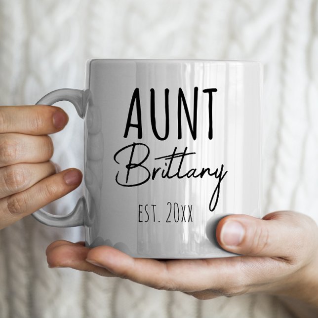 Personalisierte Tante & Est. Jahr Kaffeetasse (Von Creator hochgeladen)