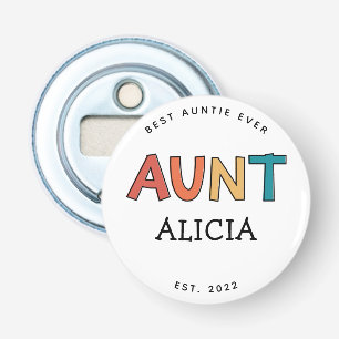 Personalisierte Tante Retro Geschenk Beste Tante j Flaschenöffner