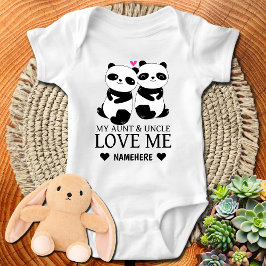 Personalisierte Tante und Onkel Individuelle Name  Baby Strampler