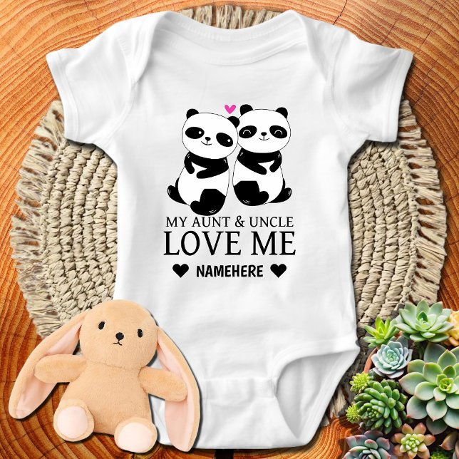 Personalisierte Tante und Onkel Individuelle Name  Baby Strampler (Von Creator hochgeladen)