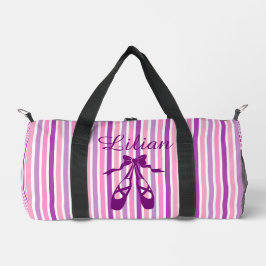 Personalisierte Tanz-Tasche mit Namen Lila Ballett Duffle Bag
