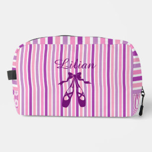 Personalisierte Tanz-Tasche mit Namen Lila Ballett Waschbeutel