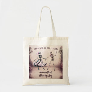 Personalisierte tanzende Skelette Halloween-Tasche Tragetasche