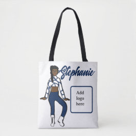 Personalisierte Tänzerin-Tasche (blau weiß) Tasche