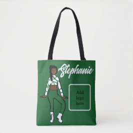 Personalisierte Tänzerin-Tasche (grün weiß) Tasche