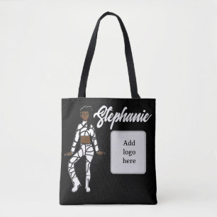Personalisierte Tänzerin-Tasche (Schwarz-weiß) Tasche