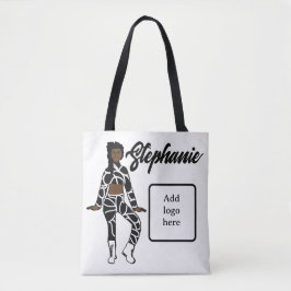 Personalisierte Tänzerin-Tasche (weiß schwarz) Tasche