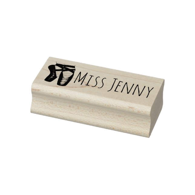 Personalisierte Tanzlehrer Ballettschuhe Gummistempel (Stempel)