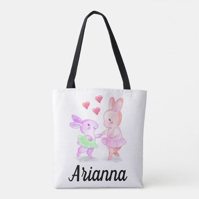 Personalisierte Tanztasche mit niedlicher Tasche (Rückseite)