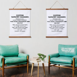 Personalisierte TAPESTRY-HANGERS 26"x36" (x2) Wandteppich Mit Holzrahmen