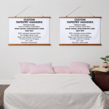 Personalisierte TAPESTRY-HANGERS 36"x26" (x2)