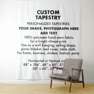 Personalisierte Tapisserie-Wand mit 88"x104" Wandteppich