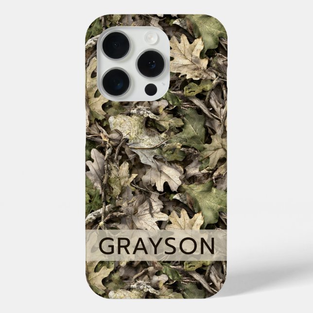 Personalisierte Tarnung mit Blättern Case-Mate iPhone Hülle (Rückseite)