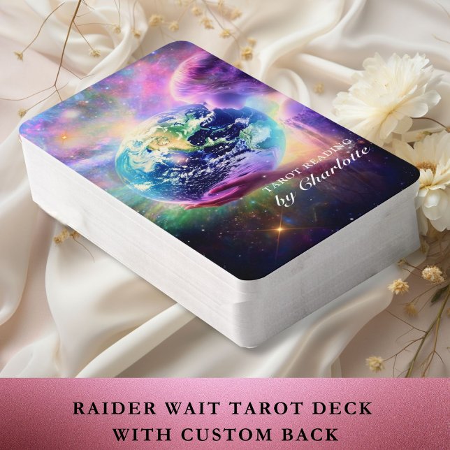 Personalisierte Tarot-Karten - Frauen in aller Wel Spielkarten (Customer specific, Raider Waite Tarot Deck with your Name, text or Message. Woman, Universe.)