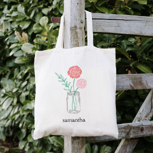 Personalisierte Tasche   Botanischer Mason Jar